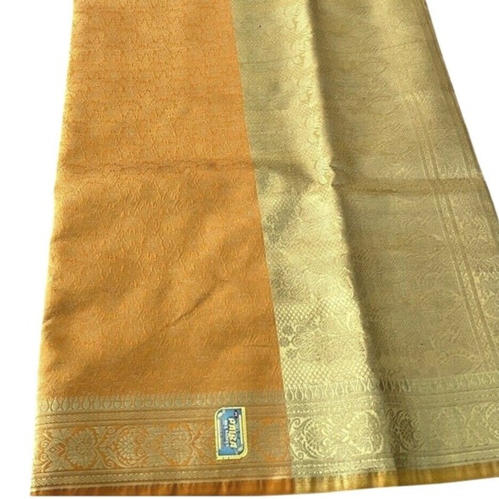 NEW‎ Indian Womens Mahroon Red/Gold Brocade Artificial Silk Sari Saree Crafts